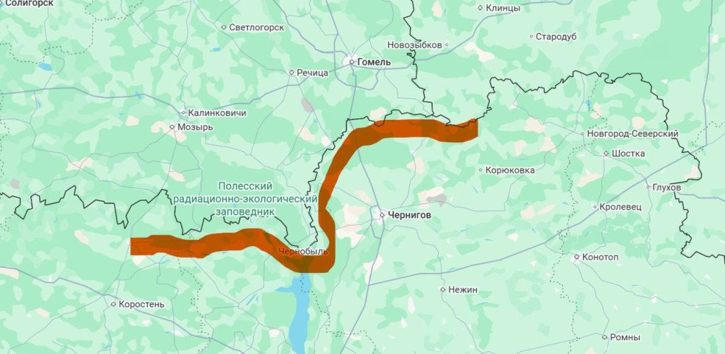 Approximate route of the Russian Shahed drone wave in Northern Ukraine, May 13, 2026. (Source: serhii_flash/Telegram) Approximate route of the Russian Shahed drone wave in Northern Ukraine, May 13, 2026. (Source: serhii_flash/Telegram)