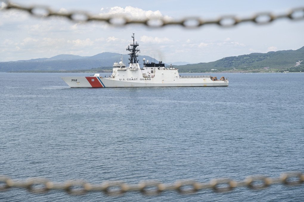 The United States Coast Guard ship “Cutter Stratton” during exercises in the waters around the southern city of Kagoshima, Kagoshima prefecture, on June 20, 2025. (Source: Getty Images) The United States Coast Guard ship “Cutter Stratton” during exercises in the waters around the southern city of Kagoshima, Kagoshima prefecture, on June 20, 2025. (Source: Getty Images)