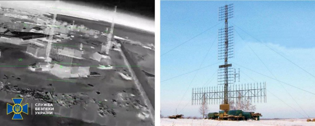 A 92N6 radar from Russia’s S-400 Triumph system is struck by SBU drones. (Source: SBU) A 92N6 radar from Russia’s S-400 Triumph system is struck by SBU drones. (Source: SBU)
