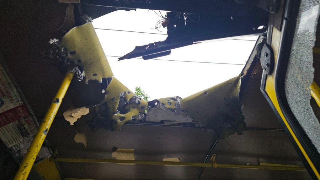 The aftermath of Russian attack on a passenger minibus in Kherson, Ukraine on June 16, 2026. (Source: Kherson Regional Military Administration)