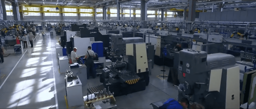 2017: Rows of imported Japanese Okuma machines at the Kalashnikov plant. (Source: Defence Intelligence of Ukraine)