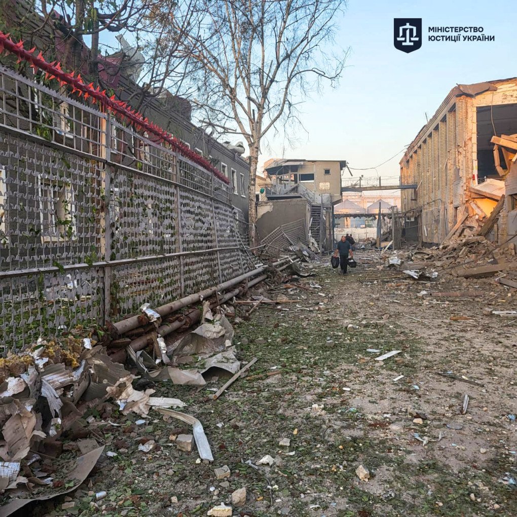Aftermath of a Russian guided bomb strike on a penal colony in Ukraine’s Zaporizhzhia region, July 29, 2025. (Source: Ukrainian Ministry of Justice) Aftermath of a Russian guided bomb strike on a penal colony in Ukraine’s Zaporizhzhia region, July 29, 2025. (Source: Ukrainian Ministry of Justice)