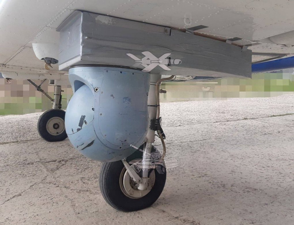 The aircraft now features a PEGRAM S400 sensor for 360° drone detection, a modified cockpit, and a mounted Saiga-12 automatic shotgun for aerial defense. (Source: Russian media) The aircraft now features a PEGRAM S400 sensor for 360° drone detection, a modified cockpit, and a mounted Saiga-12 automatic shotgun for aerial defense. (Source: Russian media)