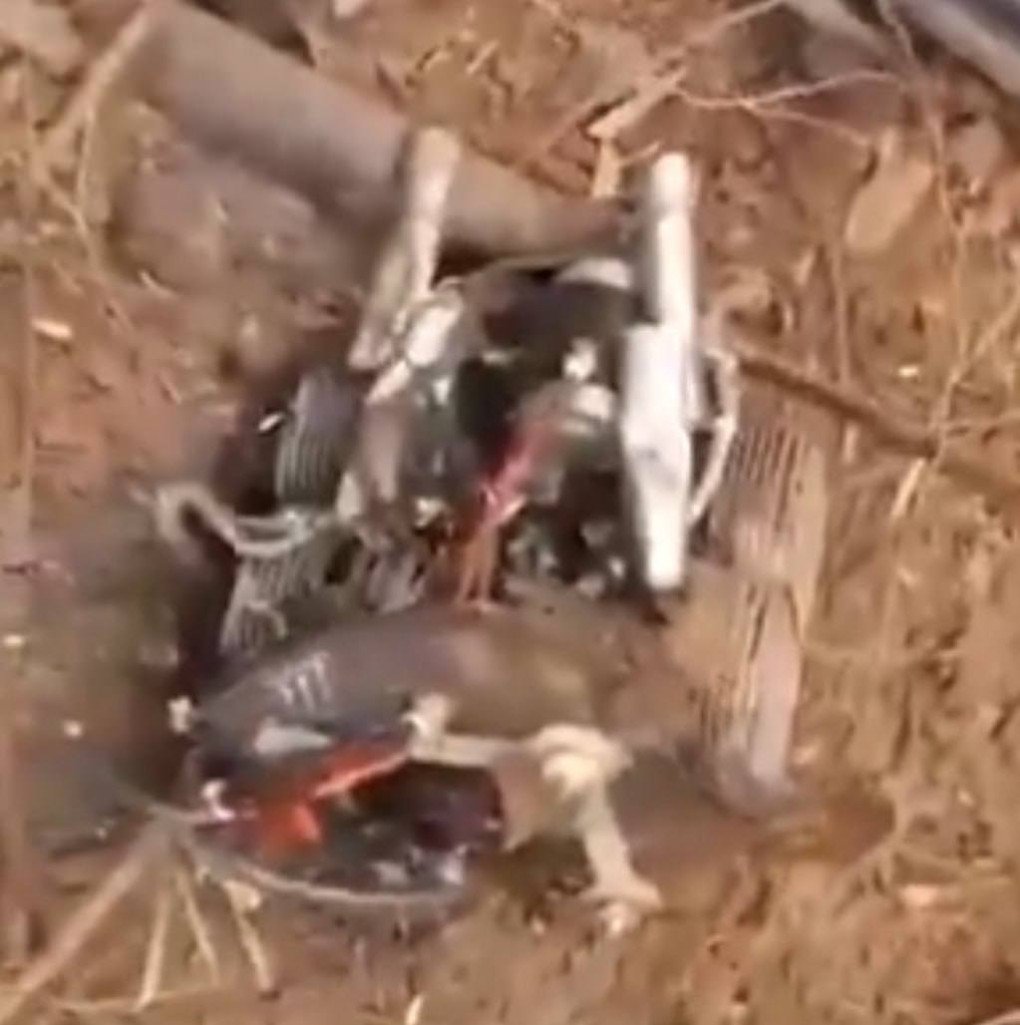 Engine components and wreckage from a suspected Russian-made Garpiya-A1 drone recovered in Mali. (Source: Polkovnik GSh)