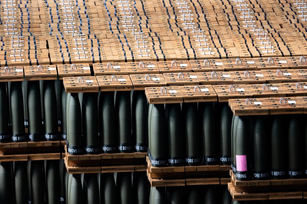 155mm artillery shells that are ready to be shipped are stored at the Scranton Army Ammunition Plant on April 12, 2023, in Scranton, Pennsylvania. (Source: Getty Images) 155mm artillery shells that are ready to be shipped are stored at the Scranton Army Ammunition Plant on April 12, 2023, in Scranton, Pennsylvania. (Source: Getty Images)