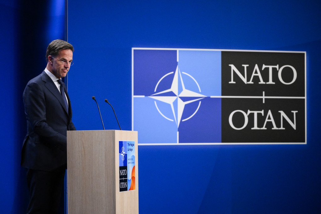 NATO Secretary General Mark Rutte addresses a speech a day prior to a meeting of The North Atlantic Treaty Organisation (NATO) in The Hague, on June 23, 2025. (Photo by JOHN THYS / AFP via Getty) NATO Secretary General Mark Rutte addresses a speech a day prior to a meeting of The North Atlantic Treaty Organisation (NATO) in The Hague, on June 23, 2025. (Photo by JOHN THYS / AFP via Getty)