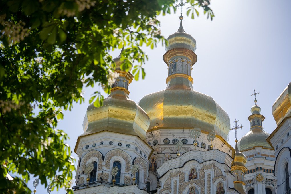 Domes of the Assumption Cathedral of the Kyiv-Pechersk Lavral Monastery on May 1, 2024 in Kyiv, Ukraine. (Source: Getty Images) Domes of the Assumption Cathedral of the Kyiv-Pechersk Lavral Monastery on May 1, 2024 in Kyiv, Ukraine. (Source: Getty Images)