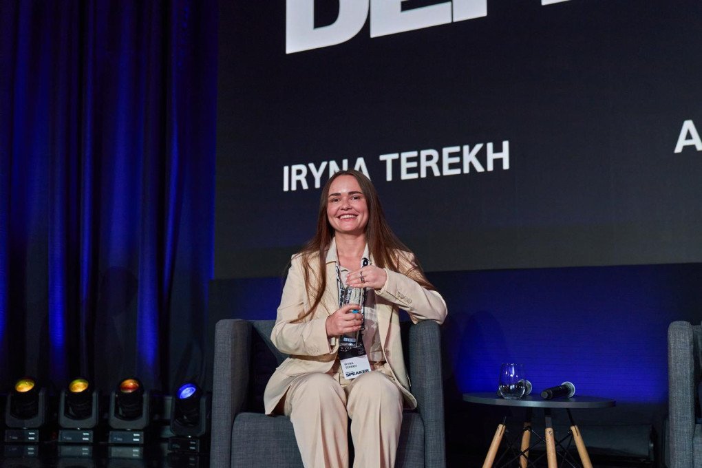 Ukrainian defense technology company Fire Point CEO Iryna Terekh during the UNITED24 Mode Summit. (Source: Mykyta Shandyba/UNITED24 Media) Ukrainian defense technology company Fire Point CEO Iryna Terekh during the UNITED24 Mode Summit. (Source: Mykyta Shandyba/UNITED24 Media)