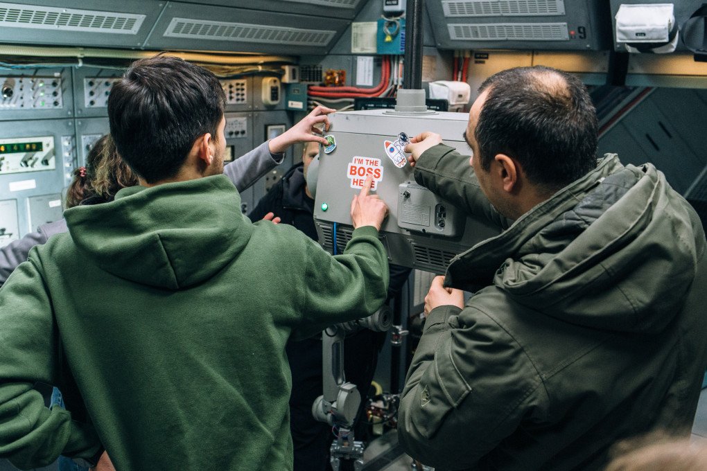 Director Pavlo Ostrikov reviews the set during filming of U Are the Universe at former Ukranimafilm studios in Kyiv, Ukraine. (Photo: ForeFilms)