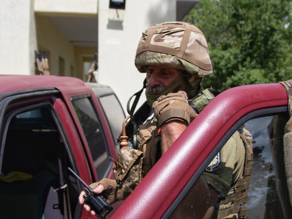 Mazha, former combat medic of Hospitaller Battalion outside a hospital near Ocheretyne, Donbas (Source: Jessica Daly UNITED24 Media) Mazha, former combat medic of Hospitaller Battalion outside a hospital near Ocheretyne, Donbas (Source: Jessica Daly UNITED24 Media)