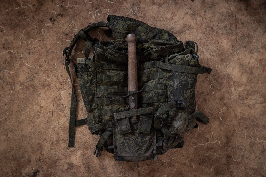 A back pack and shovel found on a North Korean assaulting soldier in Russia's Kursk Region, is placed on a table to be photographed, at a military base belonging to soldiers from Ukraine's 8th Special Operations Forces Regiment, 1st Battalion, on January 15th 2025, in Sumy Region, Ukraine. (Photos by Ed Ram/For The Washington Post via Getty Images) A back pack and shovel found on a North Korean assaulting soldier in Russia's Kursk Region, is placed on a table to be photographed, at a military base belonging to soldiers from Ukraine's 8th Special Operations Forces Regiment, 1st Battalion, on January 15th 2025, in Sumy Region, Ukraine. (Photos by Ed Ram/For The Washington Post via Getty Images)