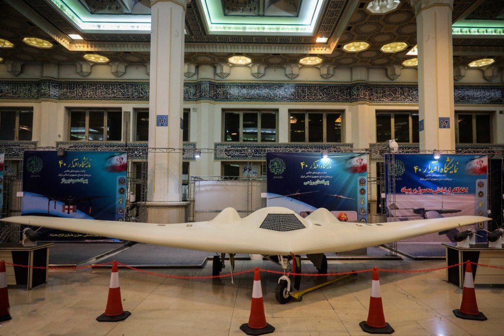 Early Iranian copy of a US RQ-170 drone, Shahed 171, Eqtedar 40 defence exhibition in Tehran. (Source: Wikimedia) Early Iranian copy of a US RQ-170 drone, Shahed 171, Eqtedar 40 defence exhibition in Tehran. (Source: Wikimedia)