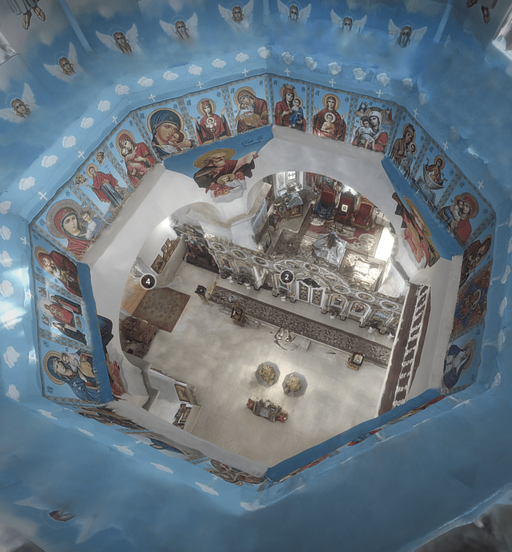 A 3D model of All Saints' Church of Bakhmut. (Model by Skeiron Scanning Studio) A 3D model of All Saints' Church of Bakhmut. (Model by Skeiron Scanning Studio)