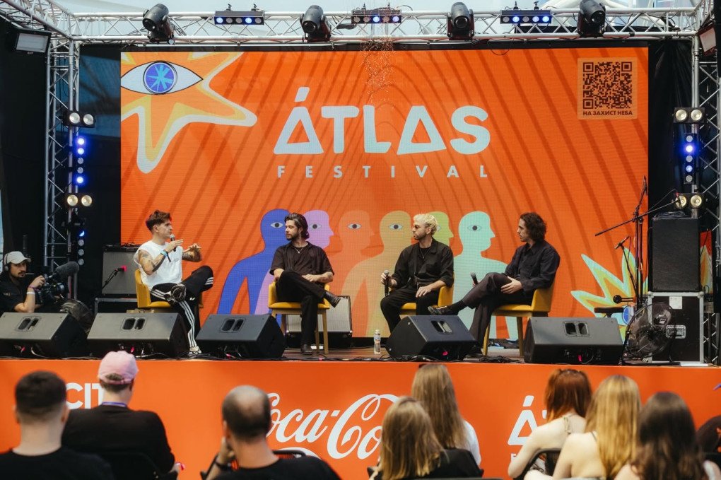 Australian band breathe. in a press conference talking about their journey to Kyiv from Sydney. Kyiv, July 18, 2026. (Photo: Atlas Festival on Facebook) Australian band breathe. in a press conference talking about their journey to Kyiv from Sydney. Kyiv, July 18, 2026. (Photo: Atlas Festival on Facebook)
