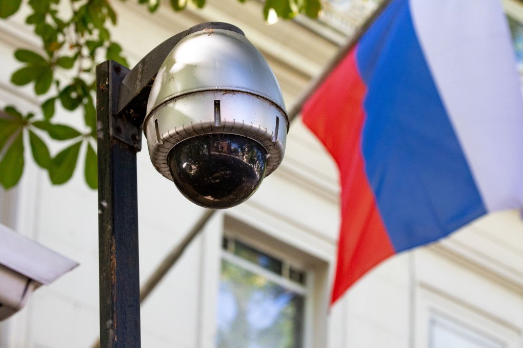 A security camera is seen outside the Russian embassy on July 21, 2020 in London, England. (Photo by Luke Dray via Getty Images) A security camera is seen outside the Russian embassy on July 21, 2020 in London, England. (Photo by Luke Dray via Getty Images)