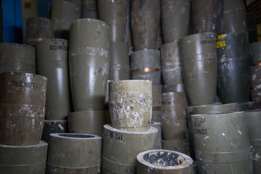 Stacks of empty shell cartridges. (Source: UNITED24 Media/ Mykyta Shandyba)