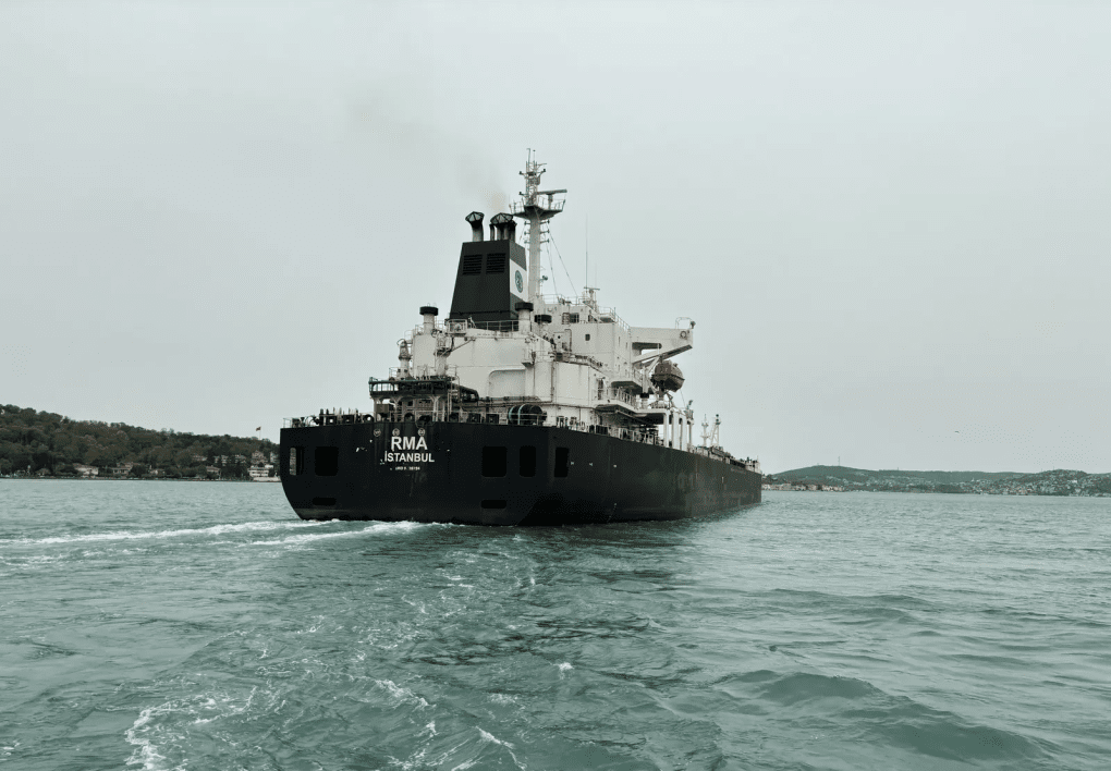 NOBEL M crude oil tanker in the Bosphorus in 2024. (Source: Marinetraffic)