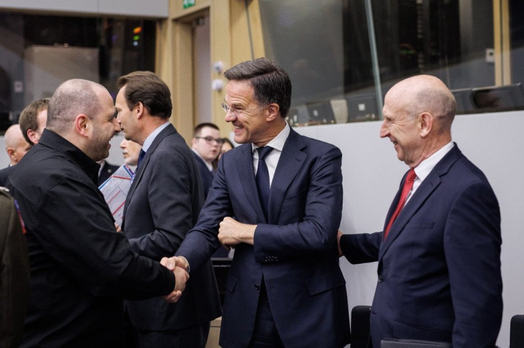 Ukraine's Defence Minister Rustem Umerov, NATO Secretary General Mark Rutte, and Britain's Defence Secretary John Healey attend the Meeting of the Ukraine Defence Contact Group at NATO headquarters in Brussels on June 4, 2025. (Source: Getty Images) Ukraine's Defence Minister Rustem Umerov, NATO Secretary General Mark Rutte, and Britain's Defence Secretary John Healey attend the Meeting of the Ukraine Defence Contact Group at NATO headquarters in Brussels on June 4, 2025. (Source: Getty Images)