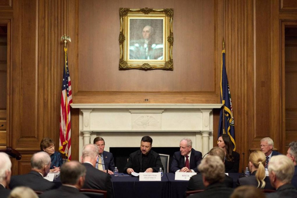 The President of Ukraine Volodymyr Zelenskyy met with more than 60 senators and attended procedural vote on sanctions bill in U.S. Senate. (Source: Zelenskyy) The President of Ukraine Volodymyr Zelenskyy met with more than 60 senators and attended procedural vote on sanctions bill in U.S. Senate. (Source: Zelenskyy)
