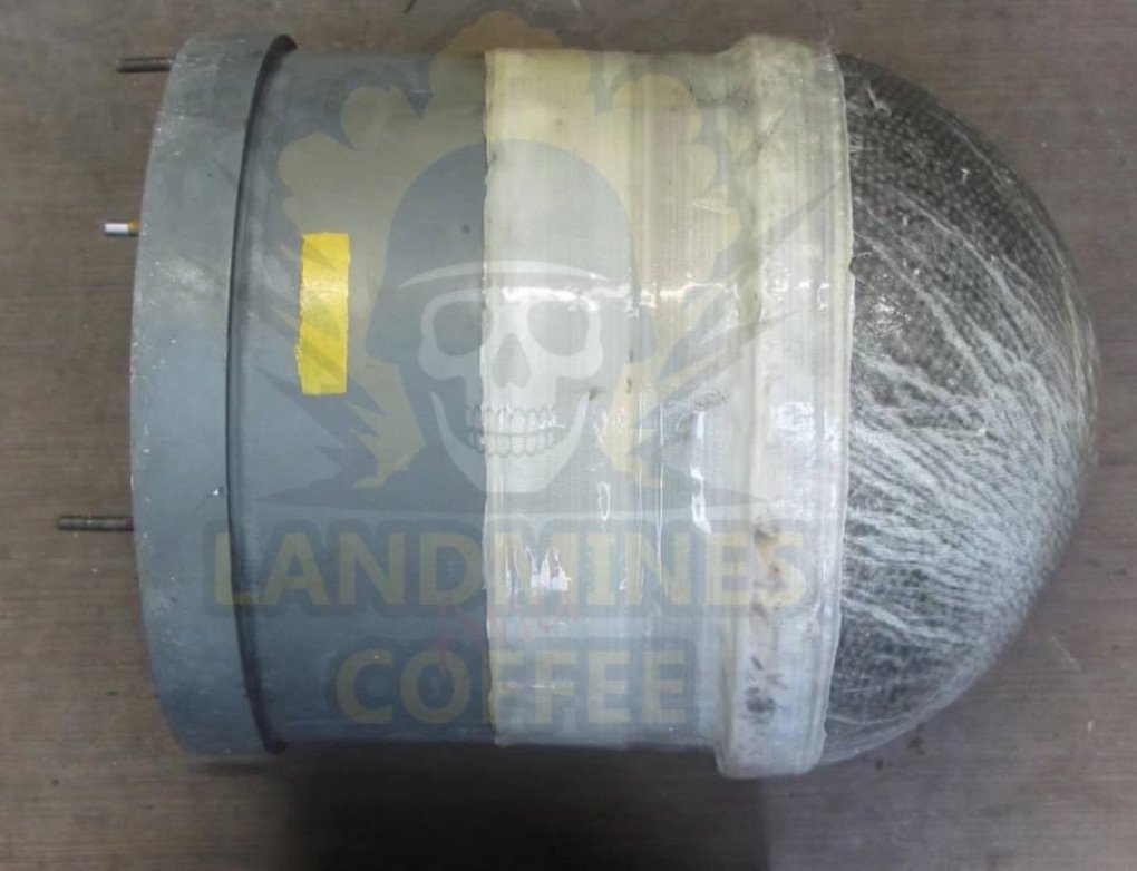 Nueva ojiva fragmentaria de alto poder explosivo para un dron Shahed, diseñada para detonar en el aire. (Fuente: Miny ta kava z kanapkamy)