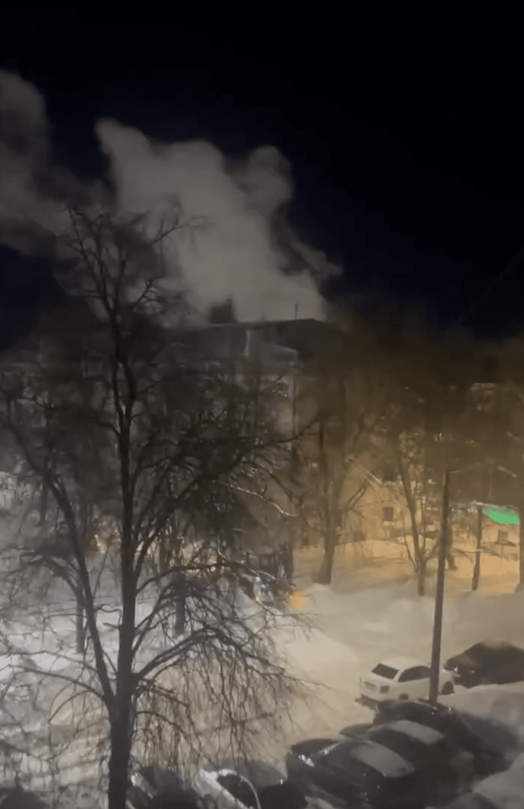 Smoke rises from the industrial district in Cheboksary, Russia, following a drone attack on February 18. (Source: Exilenova+) Smoke rises from the industrial district in Cheboksary, Russia, following a drone attack on February 18. (Source: Exilenova+)