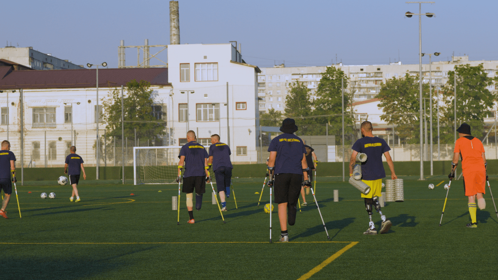 Los jugadores del «Nezlamni» tienen dos sesiones de entrenamiento a la semana. (Foto: UNITED24 Media)