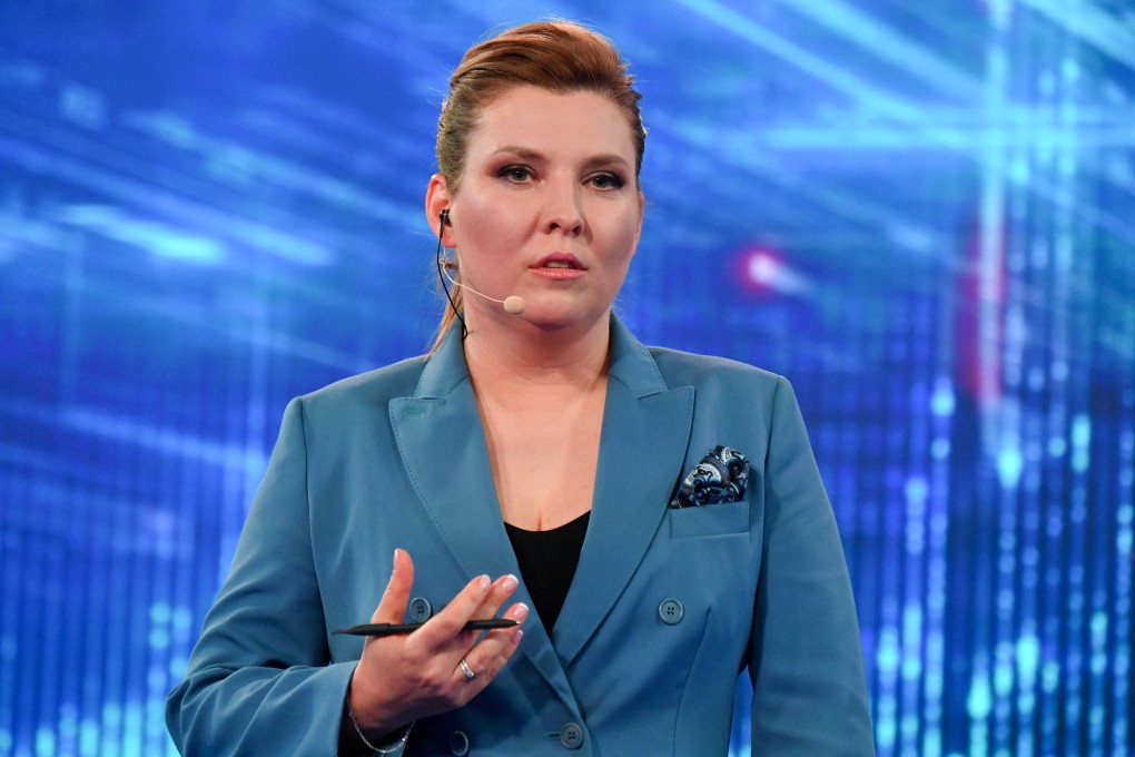 Pro-Kremlin TV host Olga Skabeyeva attends the Saint Petersburg International Economic Forum n Saint Petersburg on June 19, 2025. (Source: Getty Images) Pro-Kremlin TV host Olga Skabeyeva attends the Saint Petersburg International Economic Forum n Saint Petersburg on June 19, 2025. (Source: Getty Images)