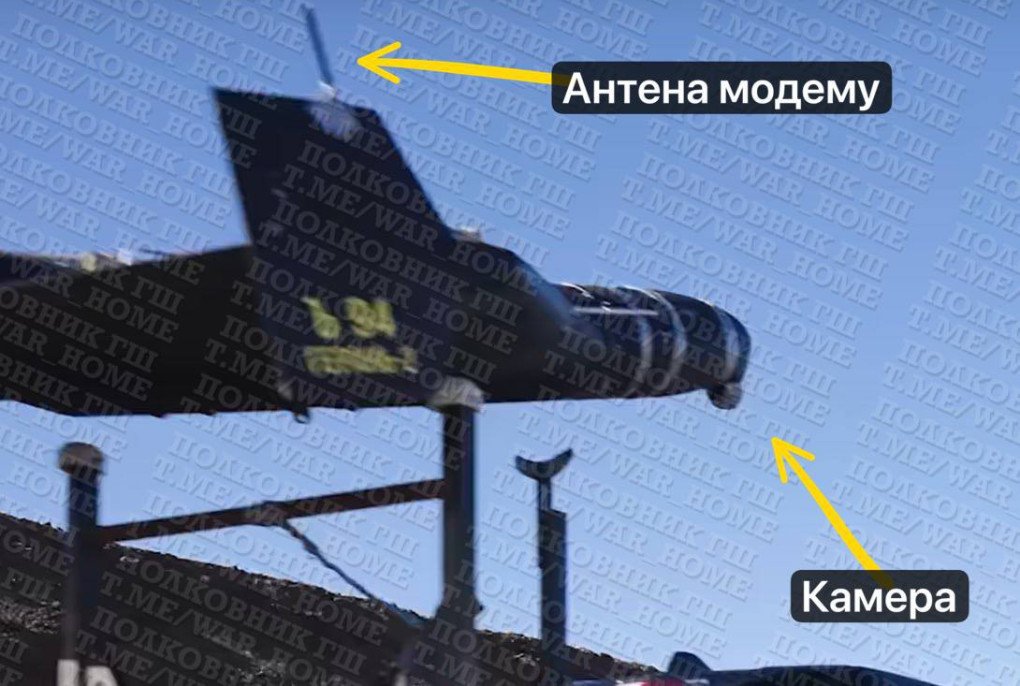 A Russian Shahed suicide drone equipped with a camera and a few antennas. (Source: Serhii Flash) A Russian Shahed suicide drone equipped with a camera and a few antennas. (Source: Serhii Flash)