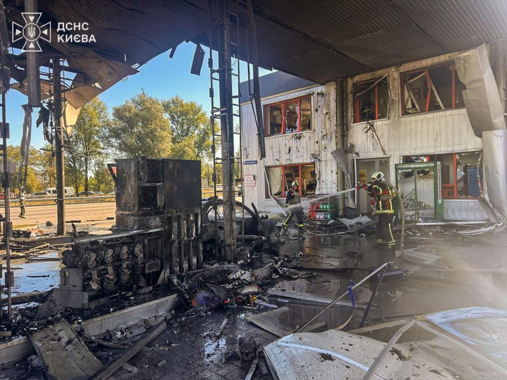 Emergency crews respond to damage at an Ukrnafta gas station in Kyiv following a Russian drone attack on September 10, 2026. (Source: State Emergency Service of Ukraine) Emergency crews respond to damage at an Ukrnafta gas station in Kyiv following a Russian drone attack on September 10, 2026. (Source: State Emergency Service of Ukraine)