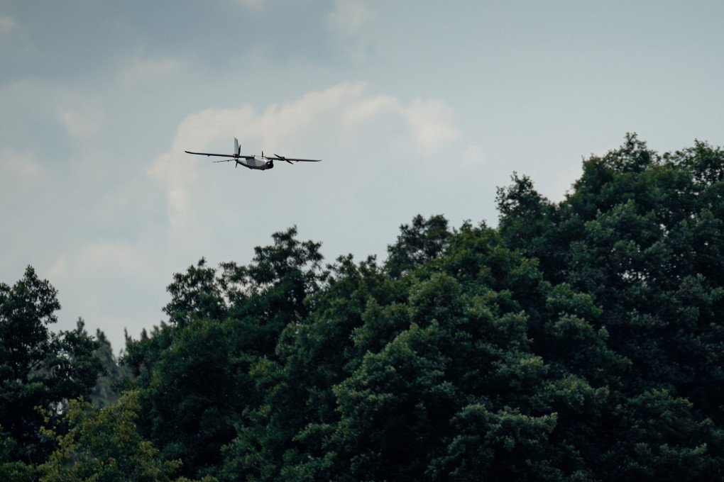 DEVIRO’s Palytsya prototype strike drone during the Demo Day TFUA exhibition, July 15, 2026. (Source: DEVIRO) DEVIRO’s Palytsya prototype strike drone during the Demo Day TFUA exhibition, July 15, 2026.