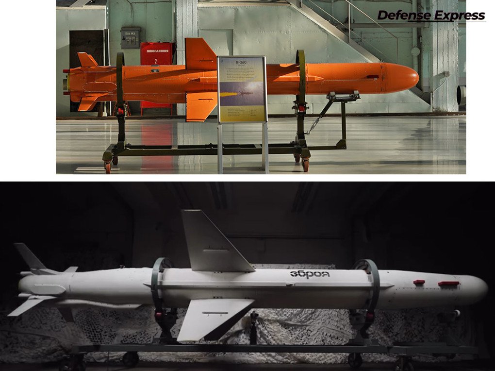 R-360 Neptune (above) compared to the “long Neptune” showcased recently. (Source: Defense Express)