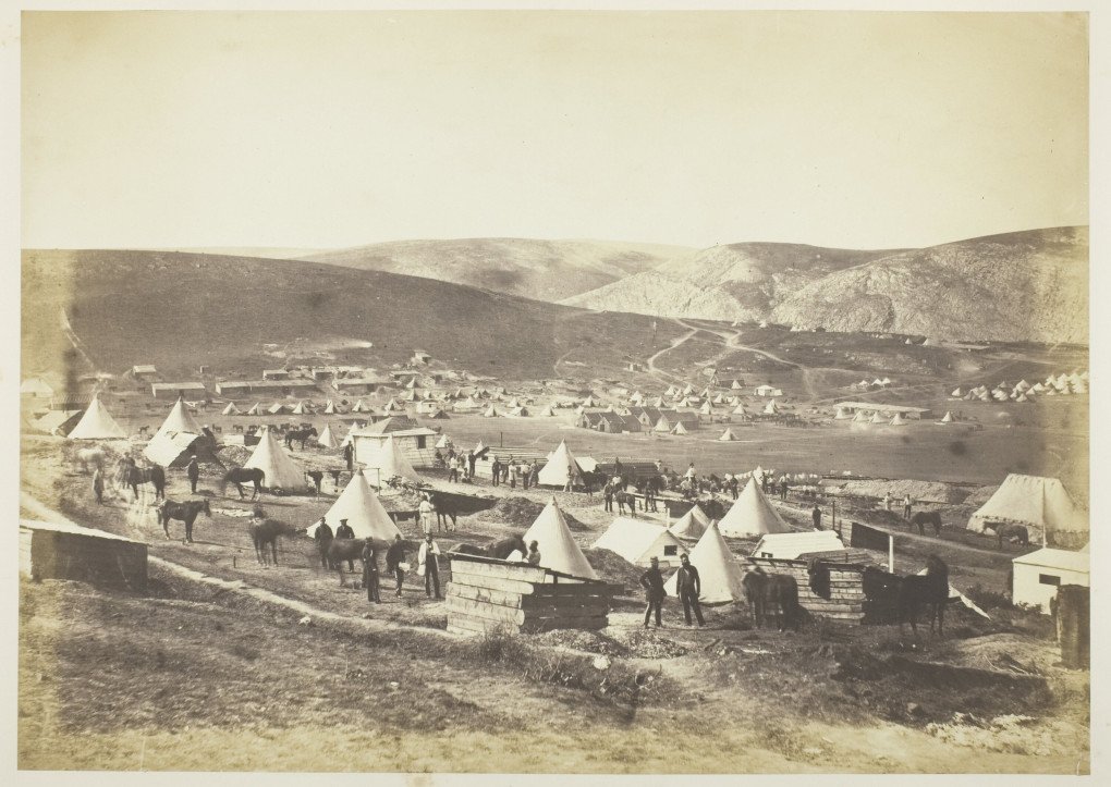 Camp of the 5th Dragoon Guards, 1855. A work made of salted paper print, plate 14 from the album 'photographs taken in the crimea' (1856). Artist Roger Fenton. (Photo: Heritage Art/Heritage Images via Getty Images) Camp of the 5th Dragoon Guards, 1855. A work made of salted paper print, plate 14 from the album 'photographs taken in the crimea' (1856). Artist Roger Fenton. (Photo: Heritage Art/Heritage Images via Getty Images)