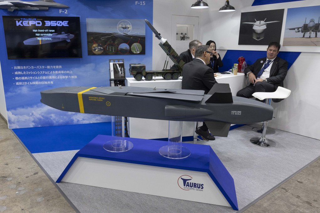 Taurus systems booth seen at DSEI Japan 2025. (Source: Getty Images) Taurus systems booth seen at DSEI Japan 2025. (Source: Getty Images)
