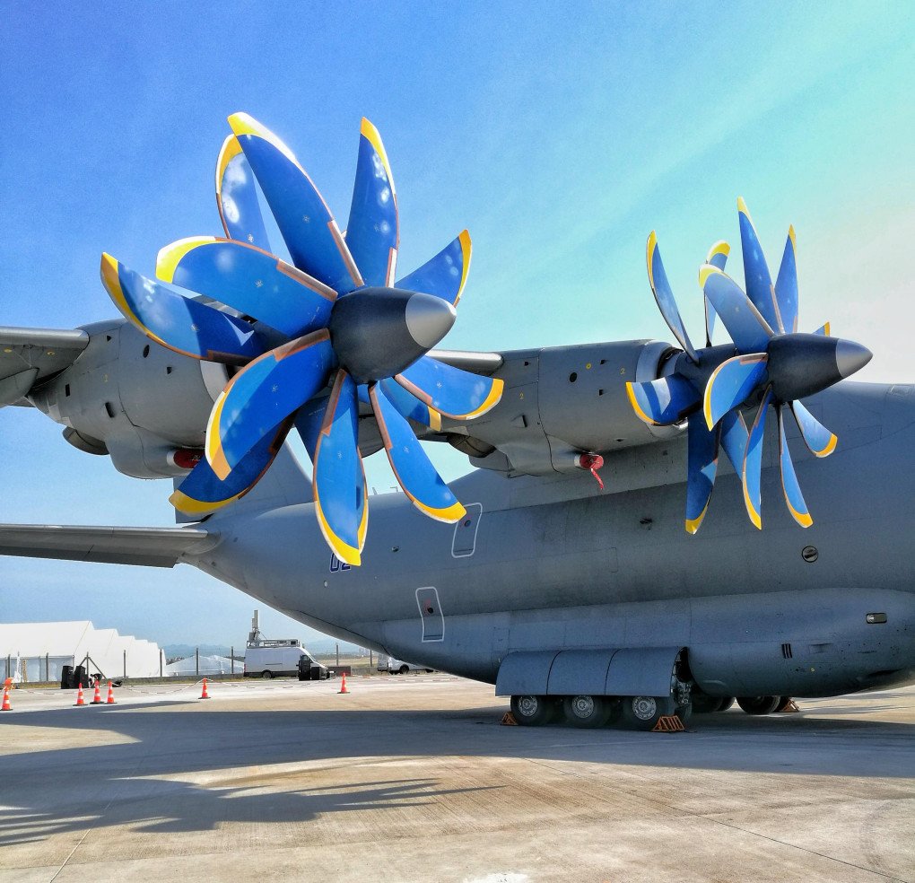 Hélices del Antonov AN-70 en el Eurasia Airshow de Antalya, Turquía. (Foto: fuente abierta) Hélices del Antonov AN-70 en el Eurasia Airshow de Antalya, Turquía. (Foto: fuente abierta)