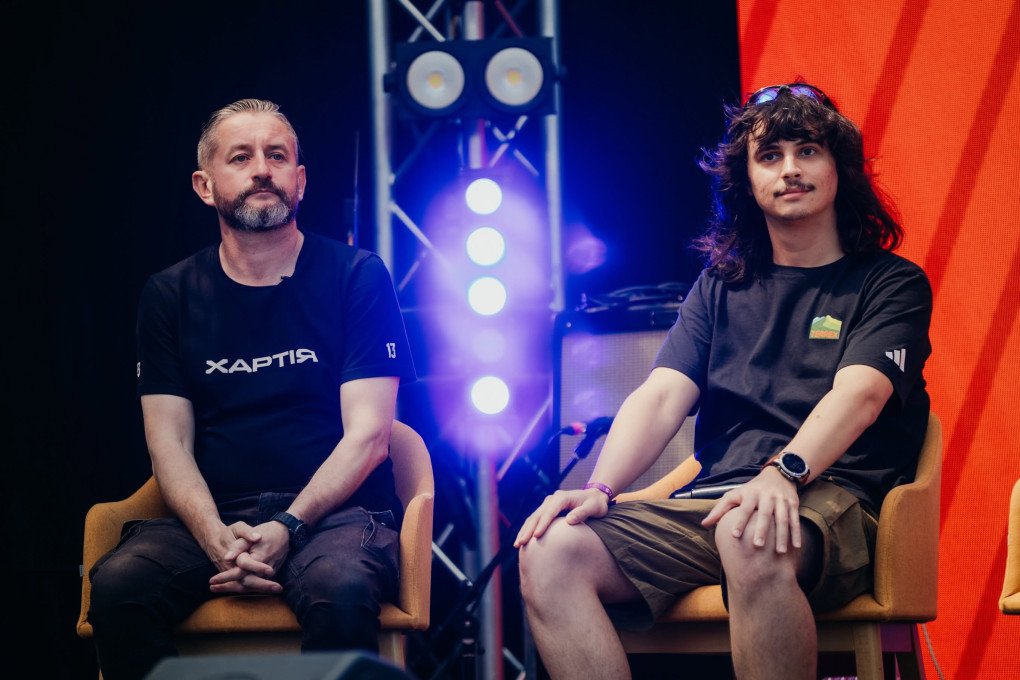 Serhiy Zhadan and SadSvit lead Bohdan Rozvadovskyi at a press conference at Atlas Festival in Kyiv, July 17, 2026. (Photo: Atlas Festival on Facebook) Serhiy Zhadan and SadSvit lead Bohdan Rozvadovskyi at a press conference at Atlas Festival in Kyiv, July 17, 2026. (Photo: Atlas Festival on Facebook)