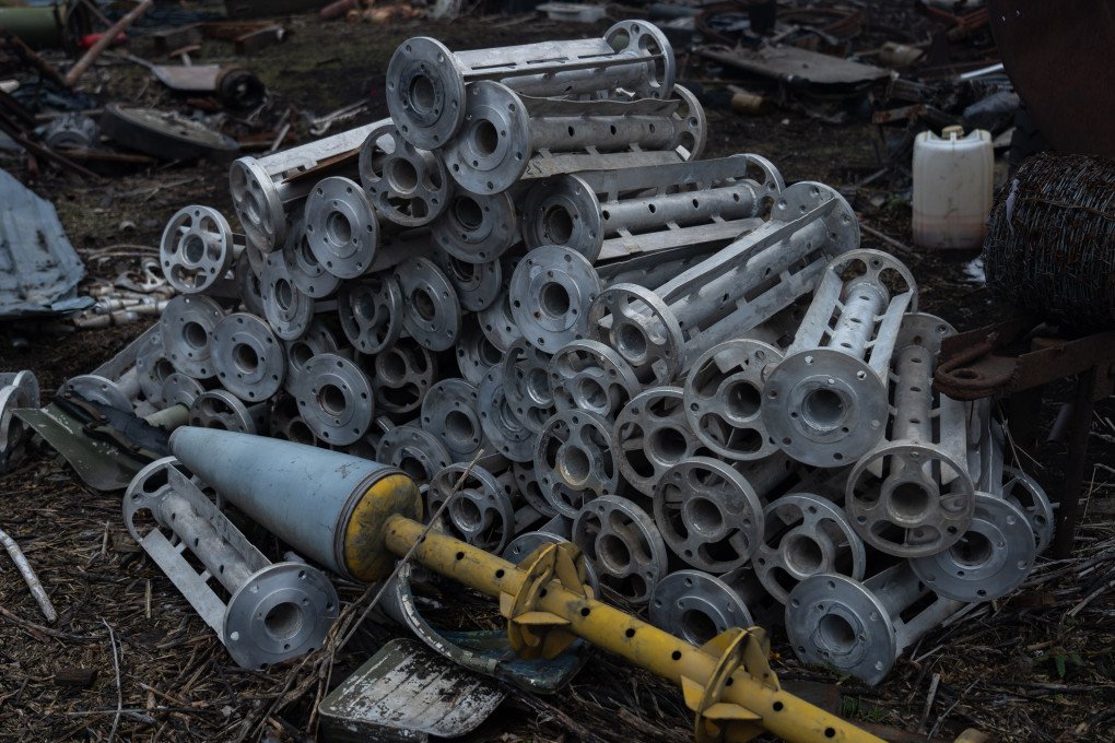 Within Dovhenke itself, unexploded ordnance is everywhere. Photo: Oleksii Filippov Within Dovhenke itself, unexploded ordnance is everywhere. Photo: Oleksii Filippov