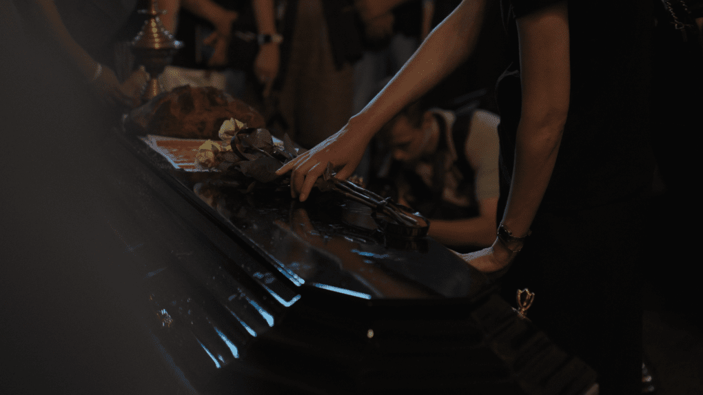 People gathered at St. Michael’s Golden-Domed Monastery in Kyiv to say their last goodbyes to Viktoriia Roshchyna. Photo: UNITED24 Media