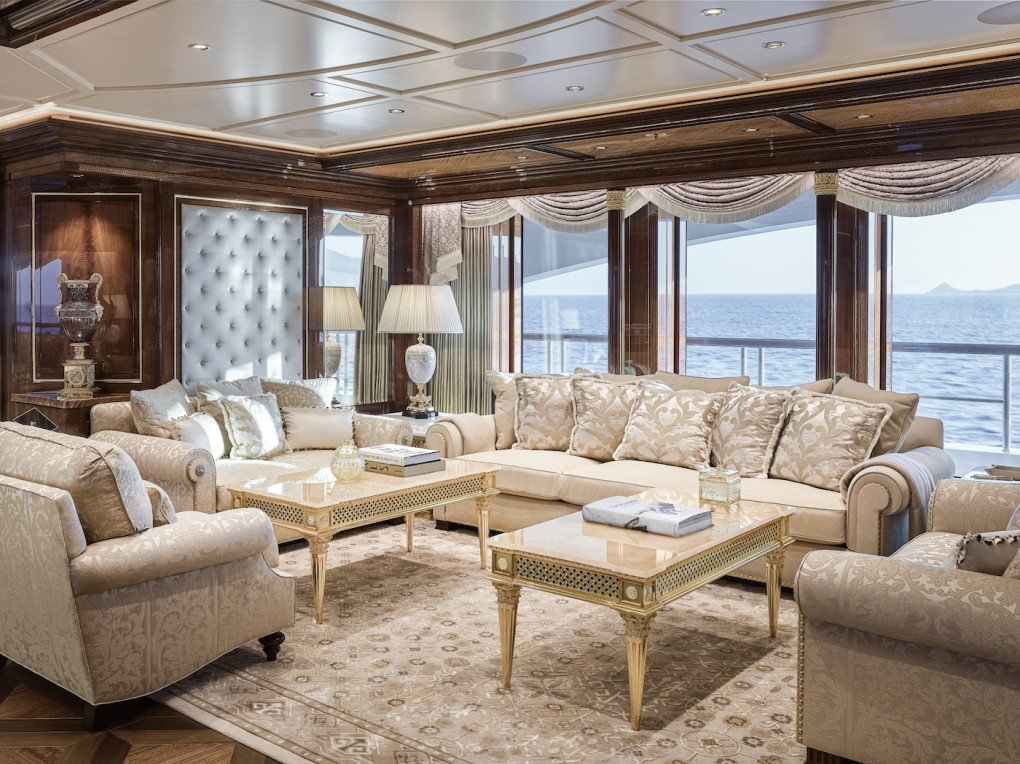 The interior of the Amadea superyacht. (Source: CharterWorld) The interior of the Amadea superyacht. (Source: CharterWorld)