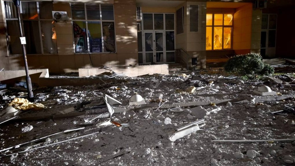 Debris outside a building damaged during an overnight Russian attack on Odesa on September 3. (Source: Odesa City Military Administration) Debris outside a building damaged during an overnight Russian attack on Odesa on September 3. (Source: Odesa City Military Administration)