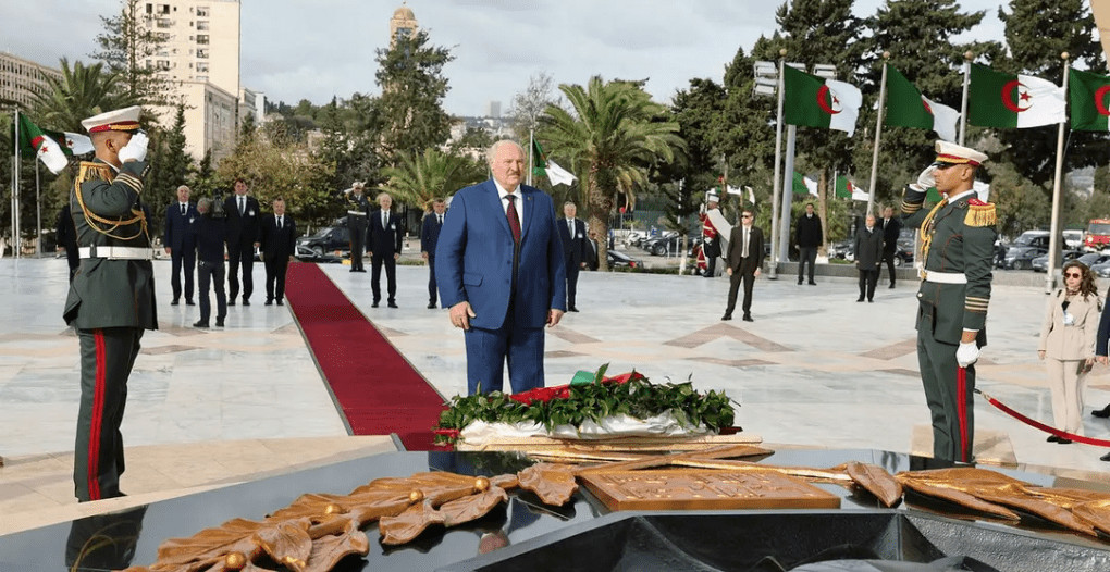 Belarusian leader Alexander Lukashenko visits Algeria’s National Museum of the Mujahideen, dedicated to the fighters of the 1954–1962 War of Independence against France. Belarusian Foreign Minister Maksim Ryzhenkov commented: “…the issue of European countries’ responsibility for colonialism and genocide is also one of the connecting elements of our common policy.” (Source: BelTA) Belarusian leader Alexander Lukashenko visits Algeria’s National Museum of the Mujahideen, dedicated to the fighters of the 1954–1962 War of Independence against France. Belarusian Foreign Minister Maksim Ryzhenkov commented: “…the issue of European countries’ responsibility for colonialism and genocide is also one of the connecting elements of our common policy.” (Source: BelTA)