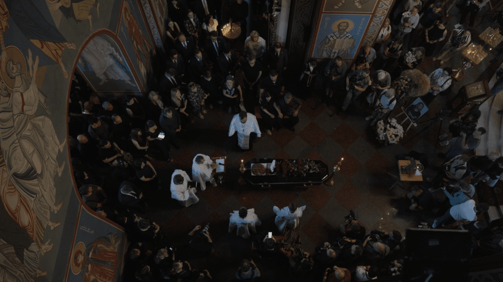 People gathered at St. Michael’s Golden-Domed Monastery in Kyiv to say their last goodbyes to Viktoriia Roshchyna. Photo: UNITED24 Media