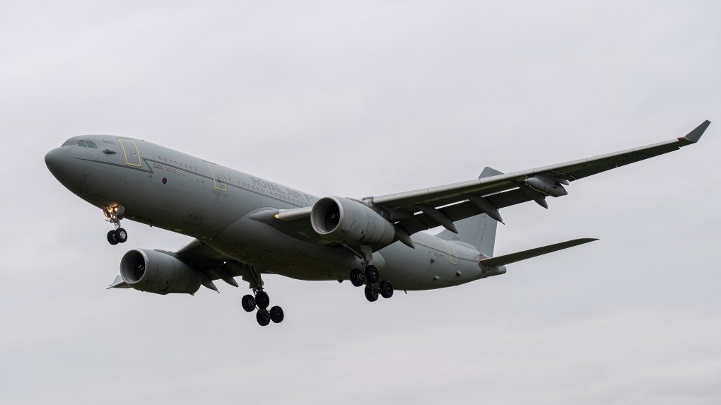 Royal Air Force Airbus A330 Voyager approaches RAF Brize Norton. Sunday 18 October 2020. (Source: Getty Images) Royal Air Force Airbus A330 Voyager approaches RAF Brize Norton. Sunday 18 October 2020. (Source: Getty Images)