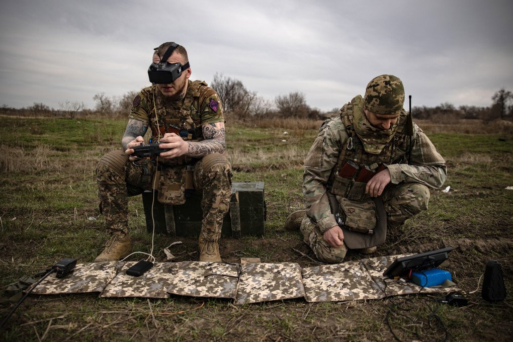 Ukrainian soldiers train to assemble FPV drones during military exercises on March 15, 2025 in Donetsk Oblast, Ukraine. (Photo by Roman Chop via Getty Images) Ukrainian soldiers train to assemble FPV drones during military exercises on March 15, 2025 in Donetsk Oblast, Ukraine. (Photo by Roman Chop via Getty Images)