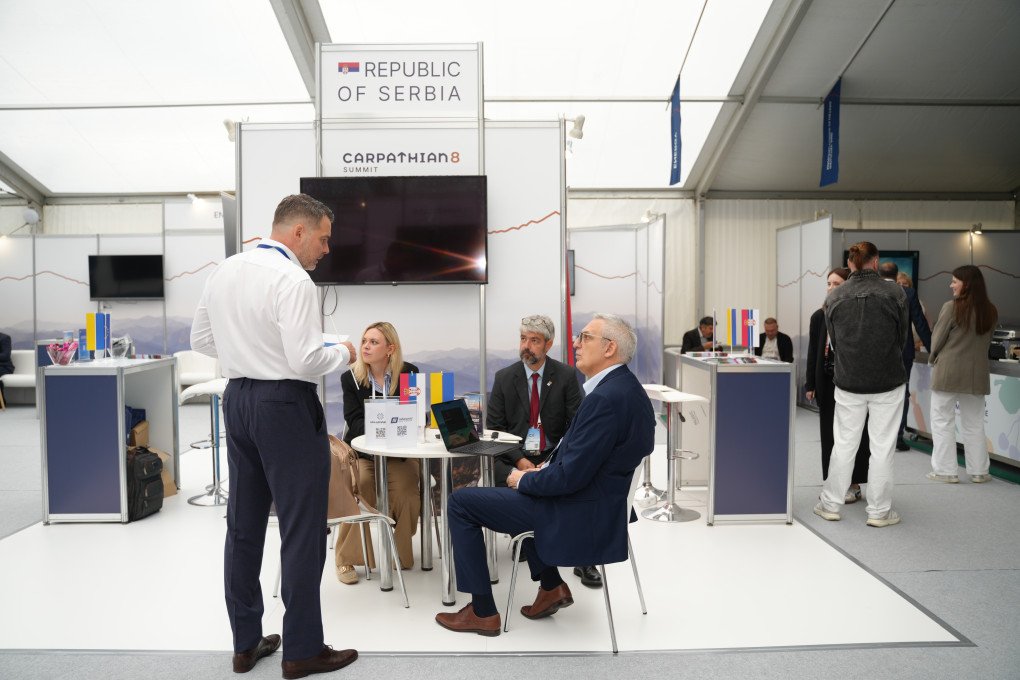 Delegates from the Republic of Serbia and other members of the C8 gather at the Summit to discuss ways to increase economic cooperation between the two countries.