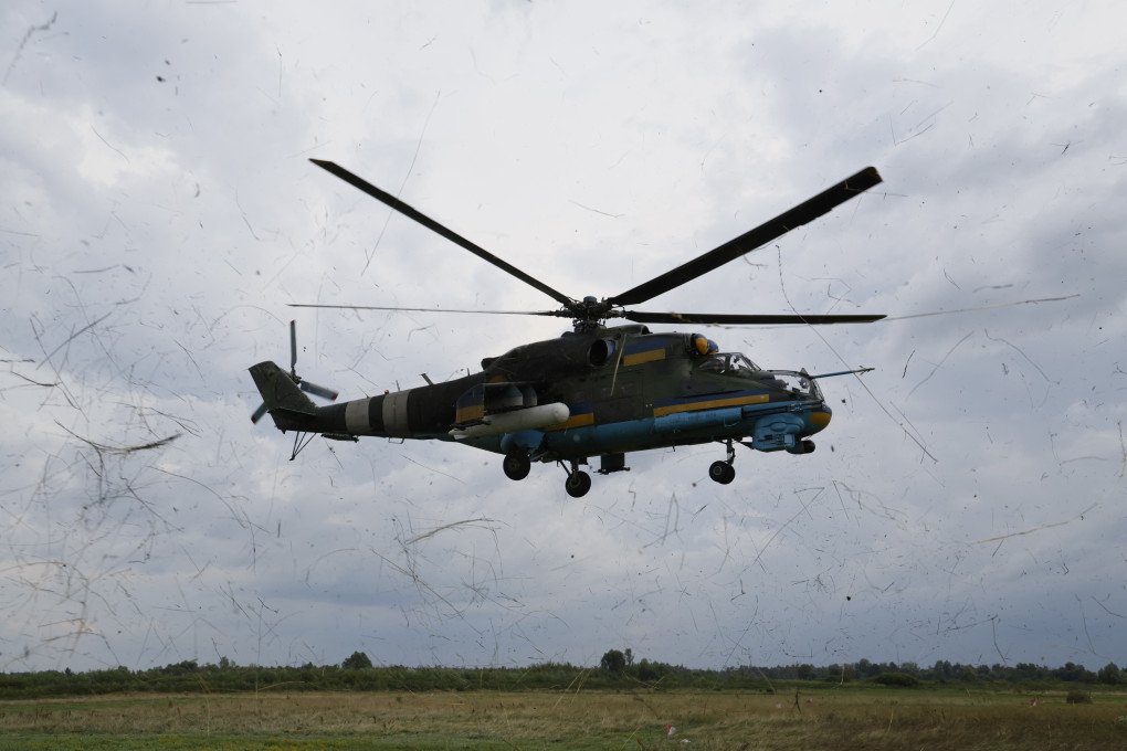 Ukrainian MI-24, part of the 12th Aviation brigade, takes off during training on July 6, 2023, in the Lviv region, Ukraine. (Source: Getty Images) Ukrainian MI-24, part of the 12th Aviation brigade, takes off during training on July 6, 2023, in the Lviv region, Ukraine. (Source: Getty Images)
