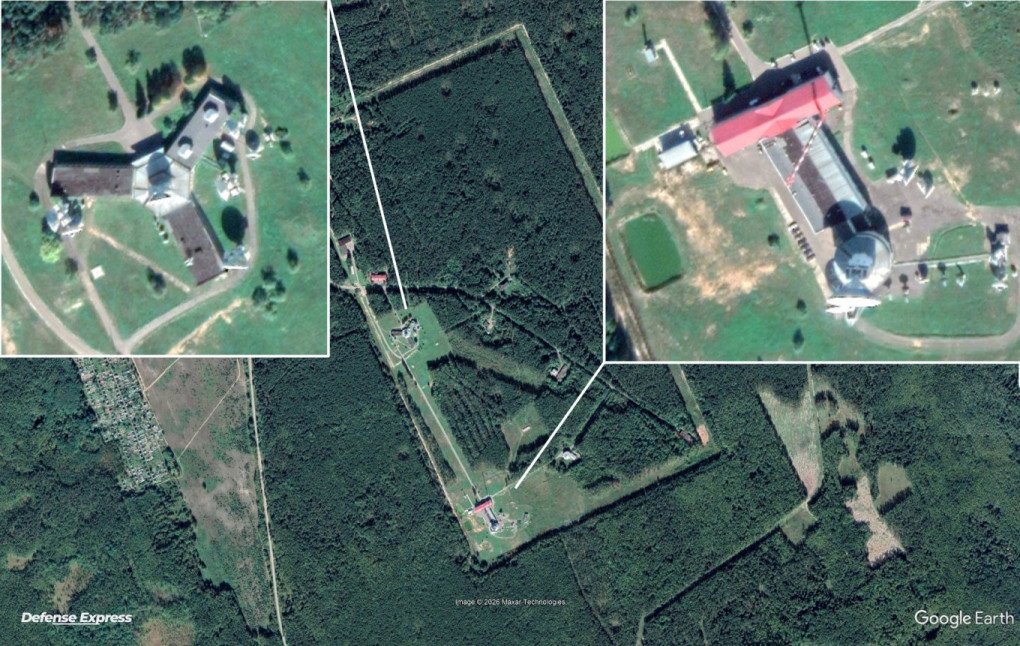 Satellite images of the Vladimir Space Communications Center in Russia’s Vladimir region.