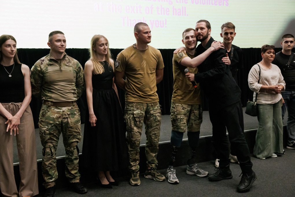 Director Mstyslav Chernov with the Ukrainian soldiers, who appeared in the documentary 2000 Meters to Andriivka, June 7, 2025. (Source: Docudays UA) Director Mstyslav Chernov with the Ukrainian soldiers, who appeared in the documentary 2000 Meters to Andriivka, June 7, 2025. (Source: Docudays UA)