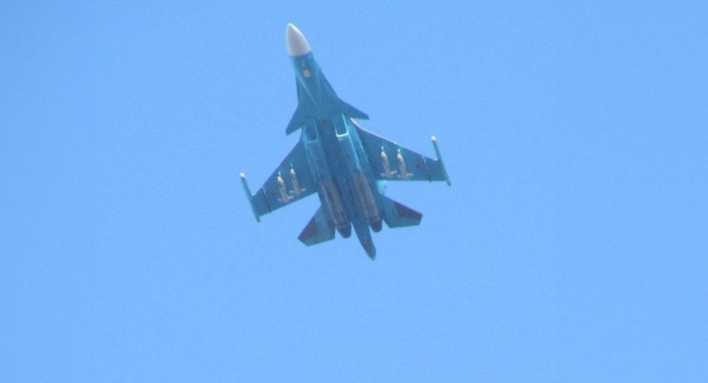Russian UMPK-PD-equipped Su-34 carrying four FAB-500M62 bombs, March 2025. (Source: Defense Express) Russian UMPK-PD-equipped Su-34 carrying four FAB-500M62 bombs, March 2025. (Source: Defense Express)