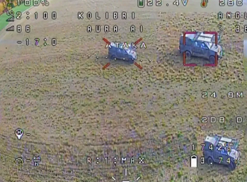 Kolibri 10” Advance uses an AURA AI during a military exercise.