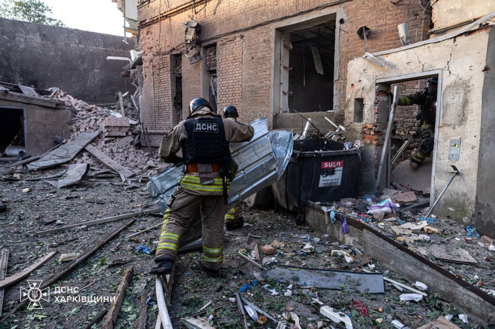 Aftermath of a Russian drone strike on Kharkiv, July 11, 2025. (Source: SES)